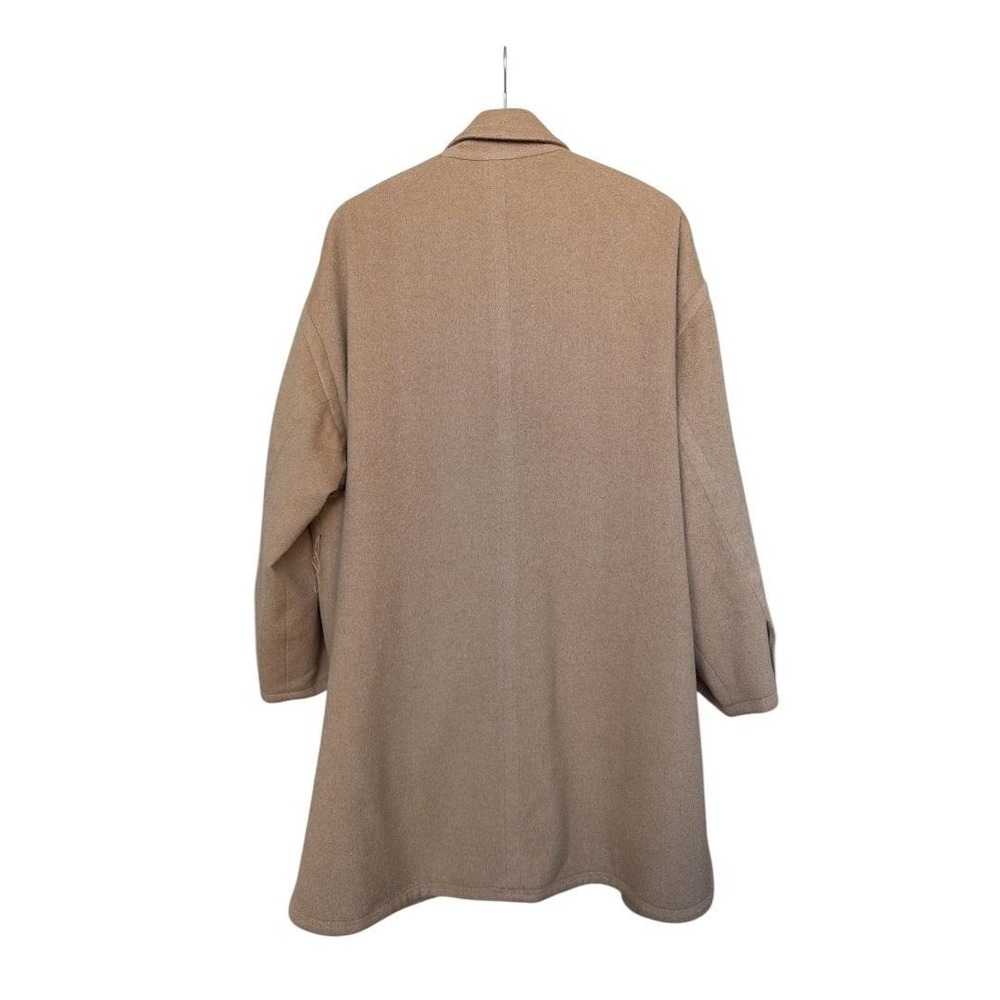Camel Hair Vintage 90s Coat Belted Wrap Size 12 Made in USA‎ - Picture 3 of 11